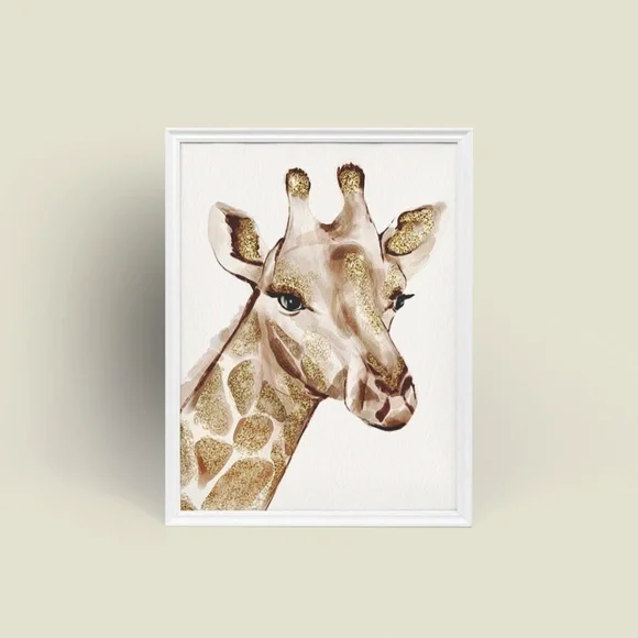 Watercolor Giraffe Wall Art Print Poster Unframed - Picture 6 of 8